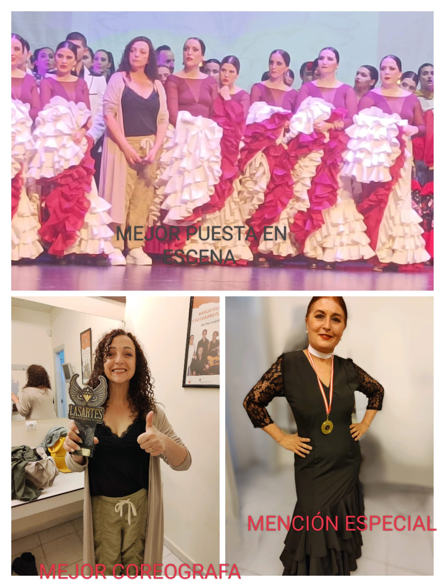 Campeonato Nacional de danza Lasartes 2023, Terpsícore premio a la mejor puesta en escena, Oro Blanco con mención especial a Emi Espárrago como bailarina, y premio a la mejor coreógrafa categoría sénior y debut de nuestro grupo Amalgama