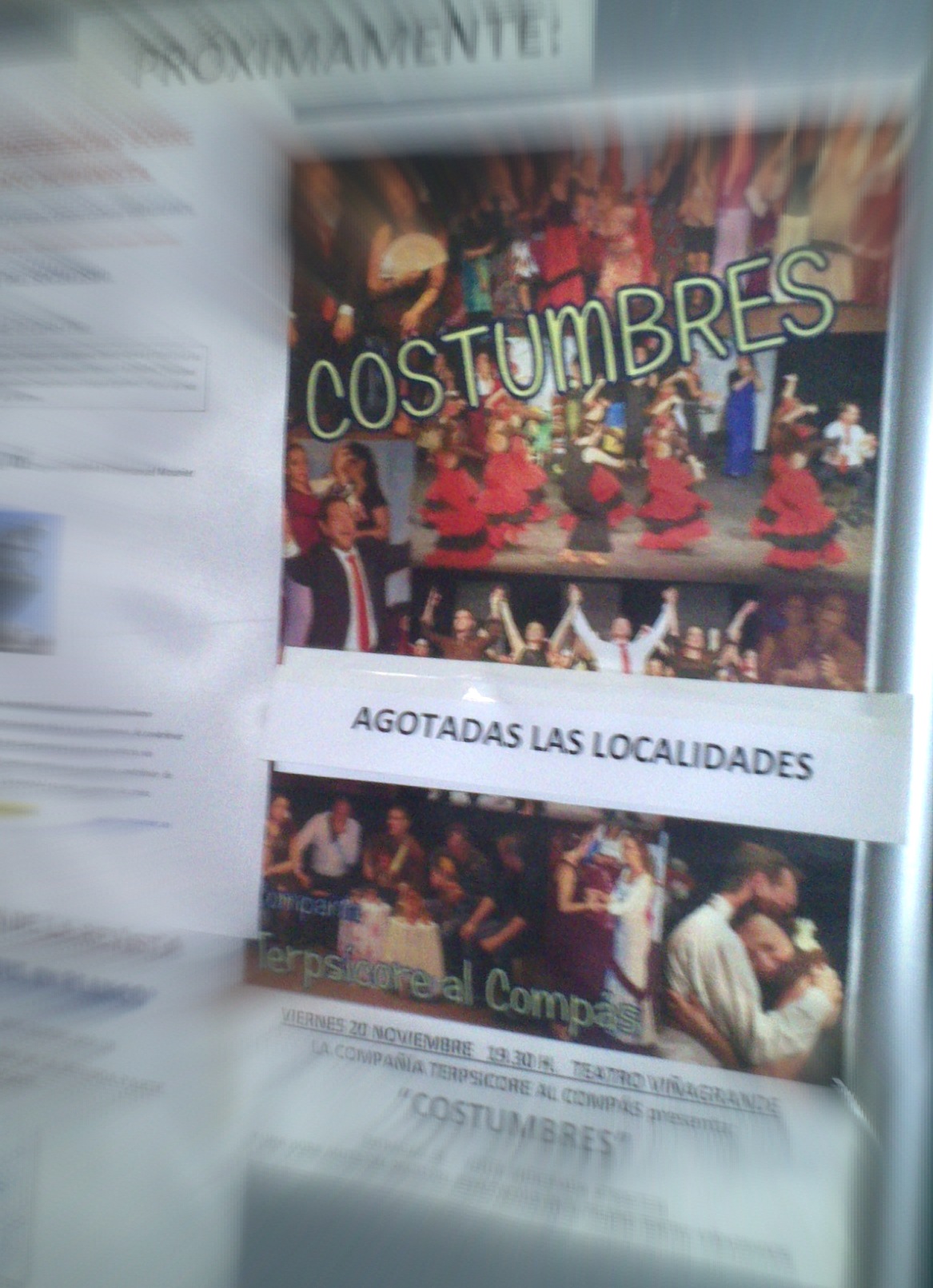 Cartel de Costumbres, entradas agotadas.